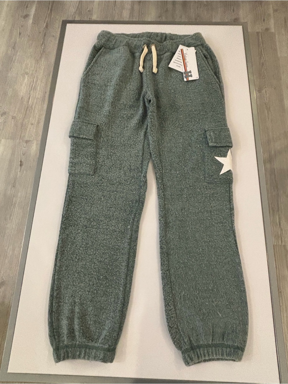 Vintage Havana Olive Green Star Cargo Joggers